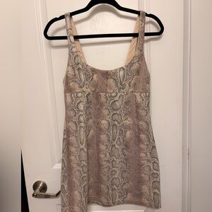 Urban Outfitters Beige and Black Mesh Dress